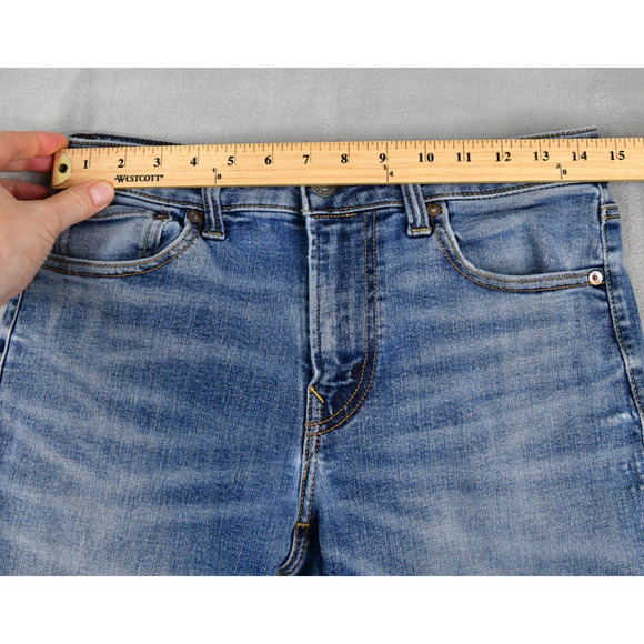 American Eagle Jeans Mens 30x32 (29x30 Meas) Original Straight Blue Denim - Picture 9 of 11